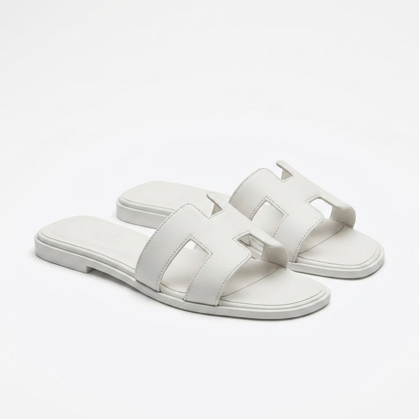 Hermès Sandals | Oran White Leather