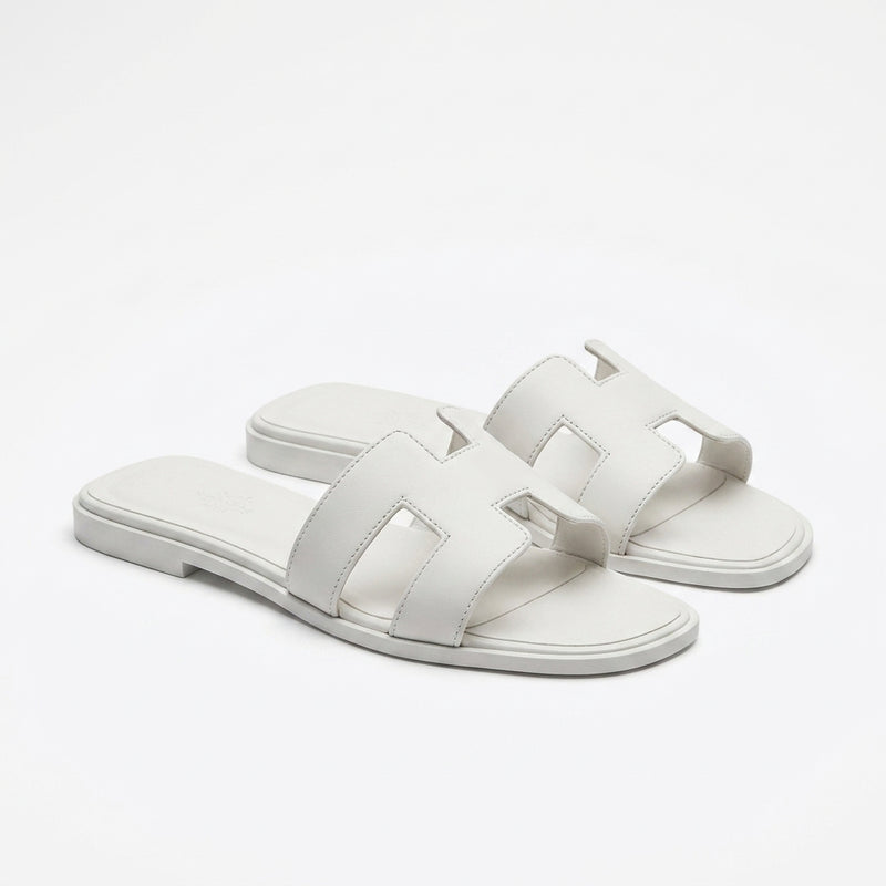 Hermès Sandals | Oran White Leather