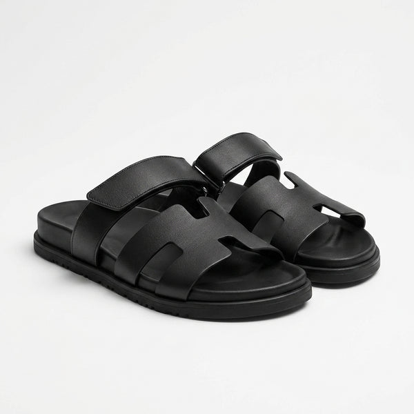 Hermès Men Sandals | Chypre Black Leather