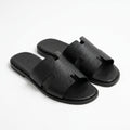 Hermès Men Slides | Izmir Black Epsom Leather