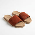 Brunello Cucinelli Men Slides | Rust Terracotta Suede