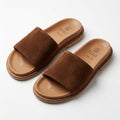 Brunello Cucinelli Men Slides | Dark Brown Suede