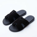 Hermès Men Slides | Izmir All Black Suede