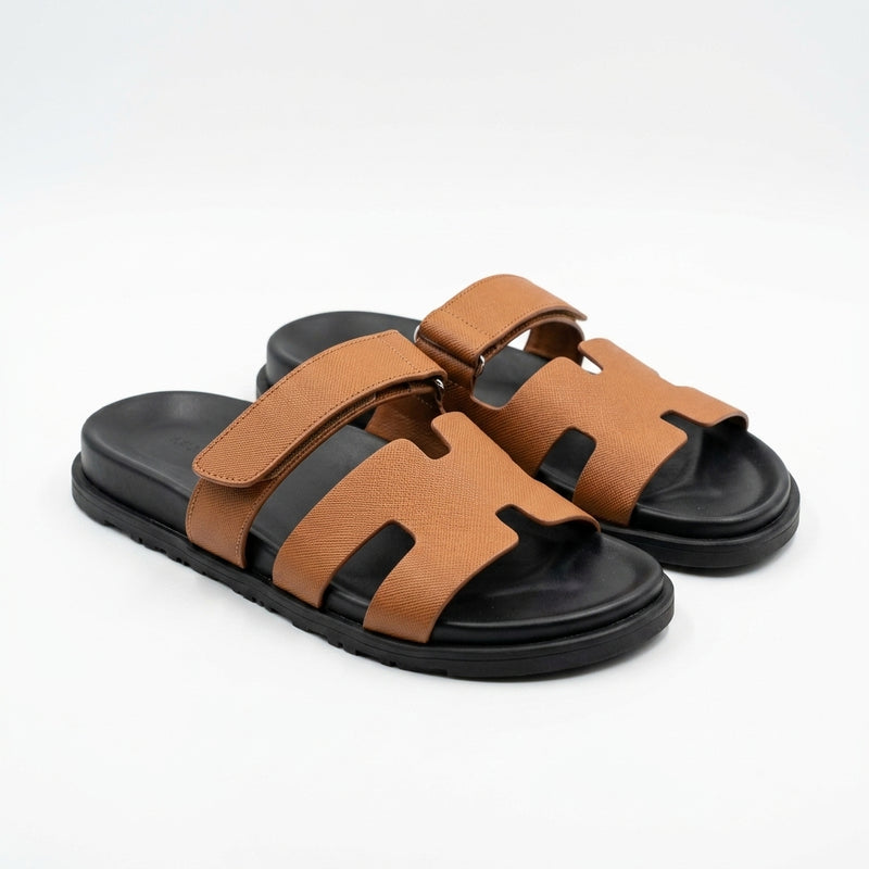 Hermès Women Adjustable H Strap Sandals | Camel