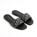 Dior Women Oblique Jacquard Slides | Black