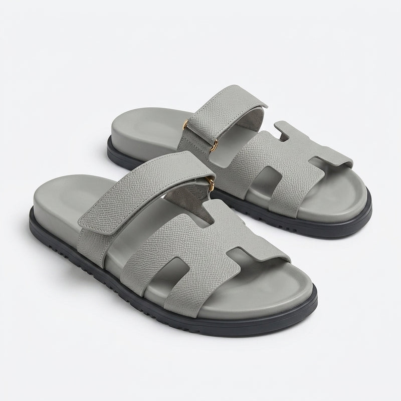 Hermès Women Adjustable H Strap Sandals | Grey