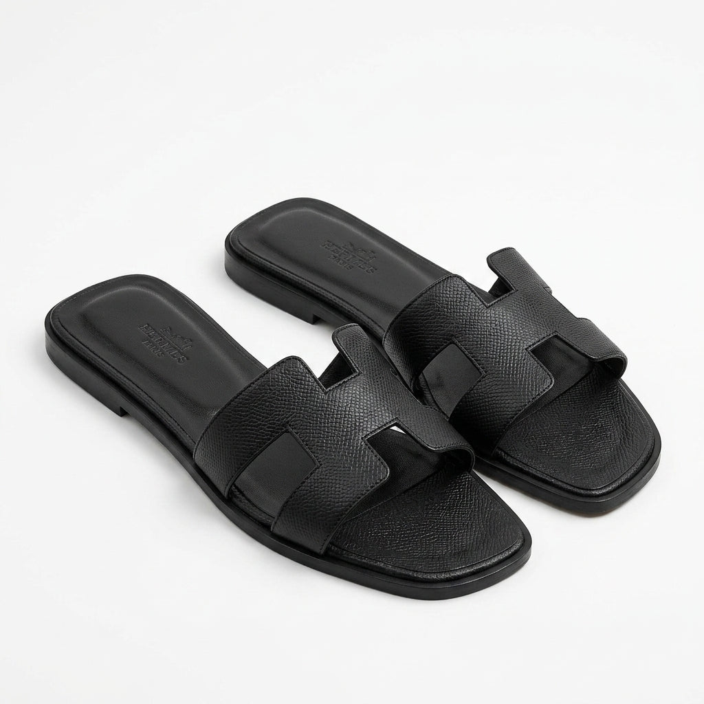 Hermès Women Oran Flat Slides | Black