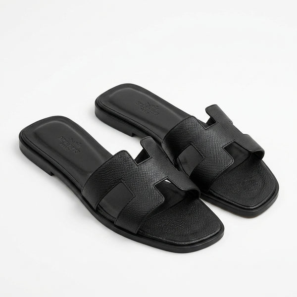 Hermès Women Oran Flat Slides | Black