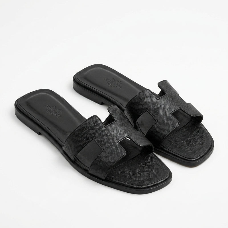 Hermès Women Oran Flat Slides | Black