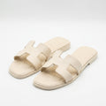 Hermès Women Oran Flat Slides | Ivory