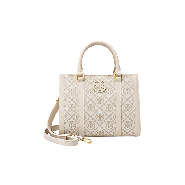 Tory Burch Bag | T Monogram Mini Tote Ivory
