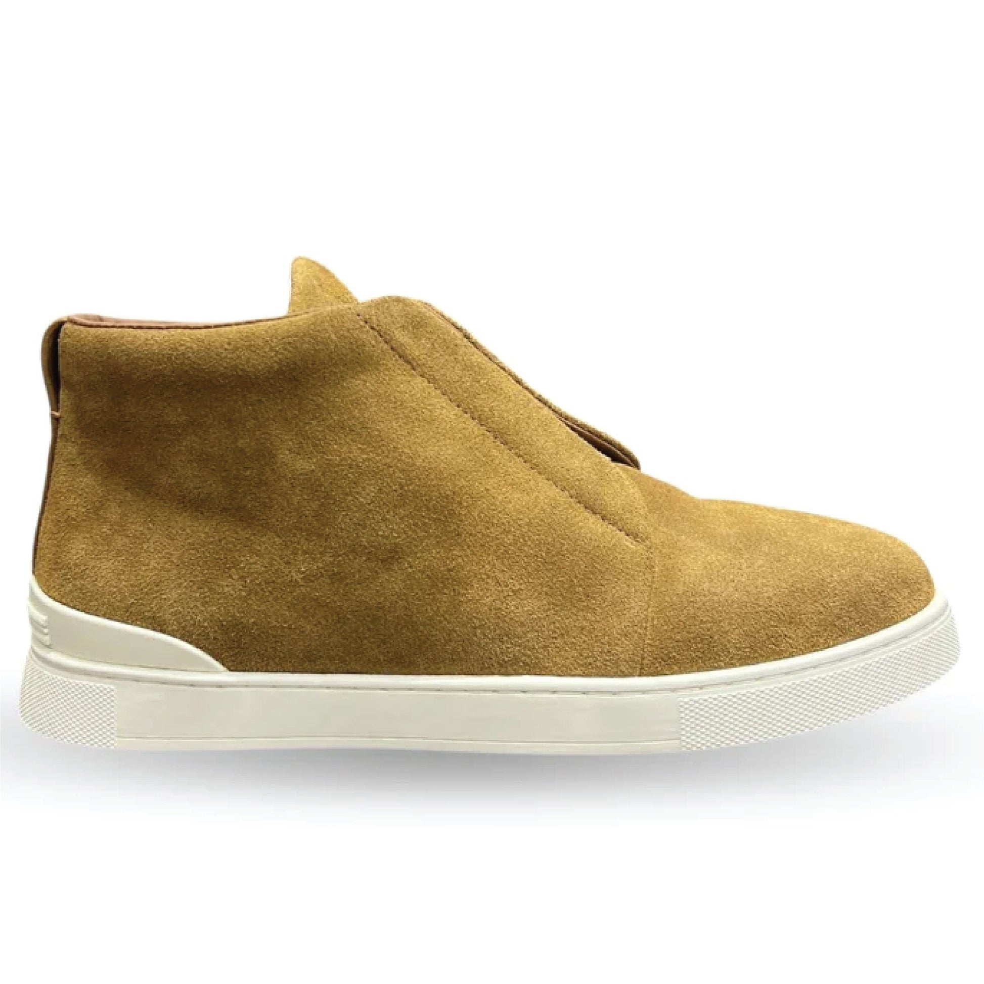 Zegna Triple Stitch Trainers Tobacco Brown Suede