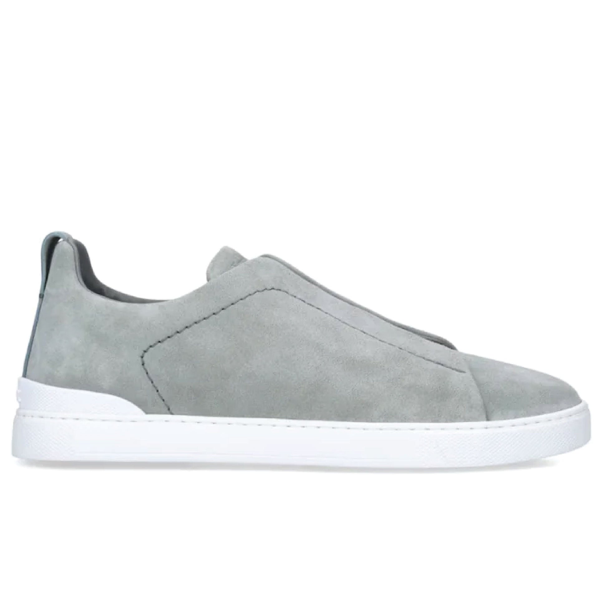 Zegna Triple Stitch™ Sneakers – Grey Mélange Suede