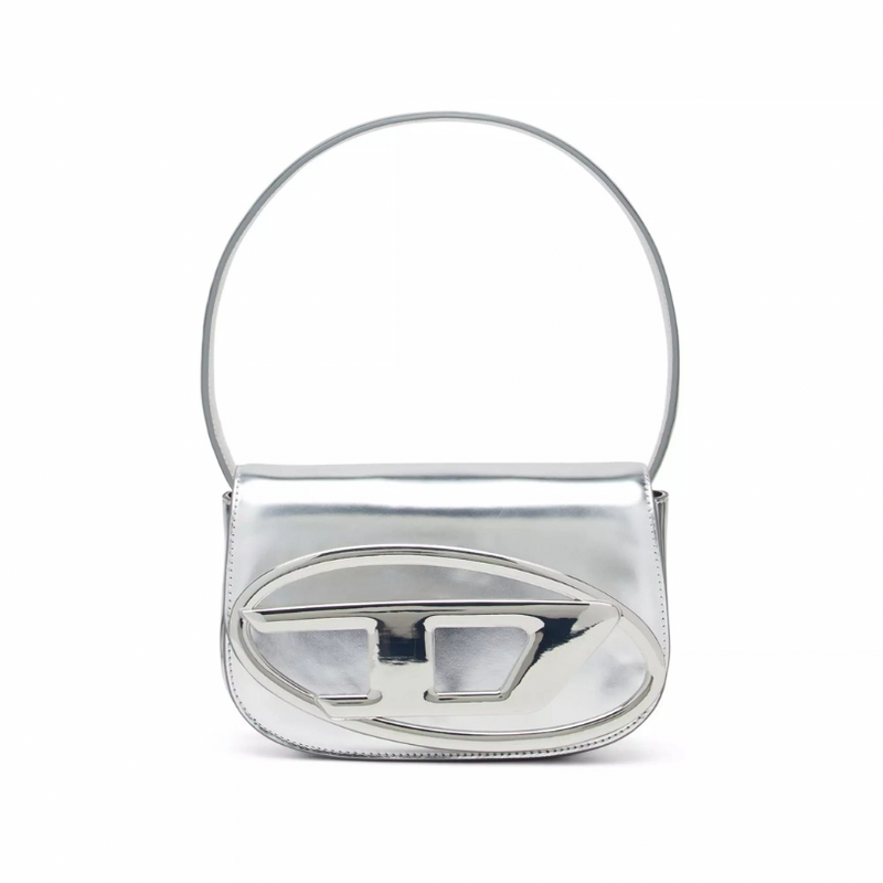Diesel 1DR Leather Shoulder Bag | Sliver