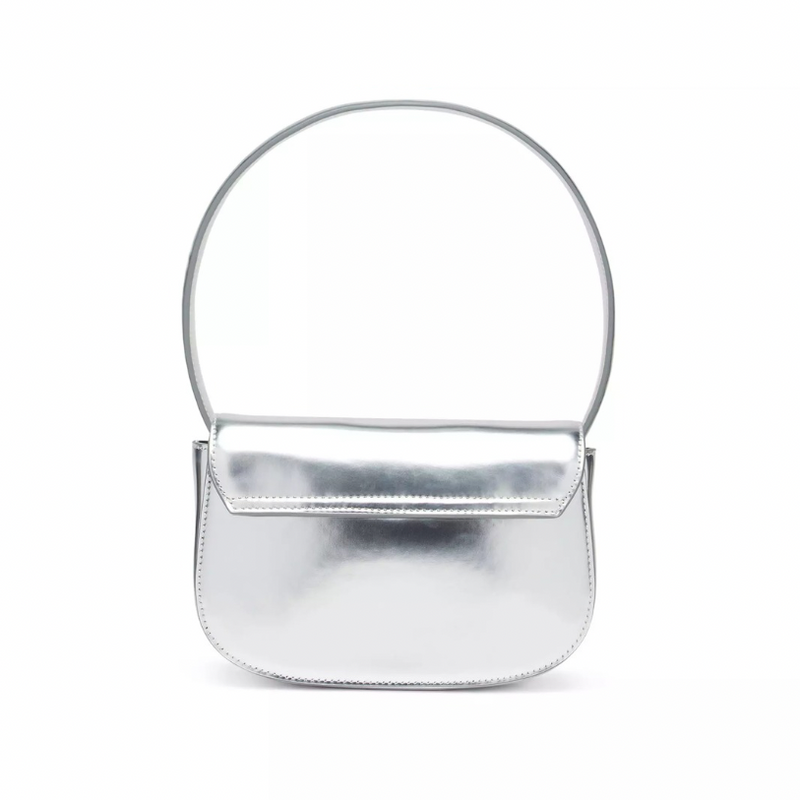 Diesel 1DR Leather Shoulder Bag | Sliver
