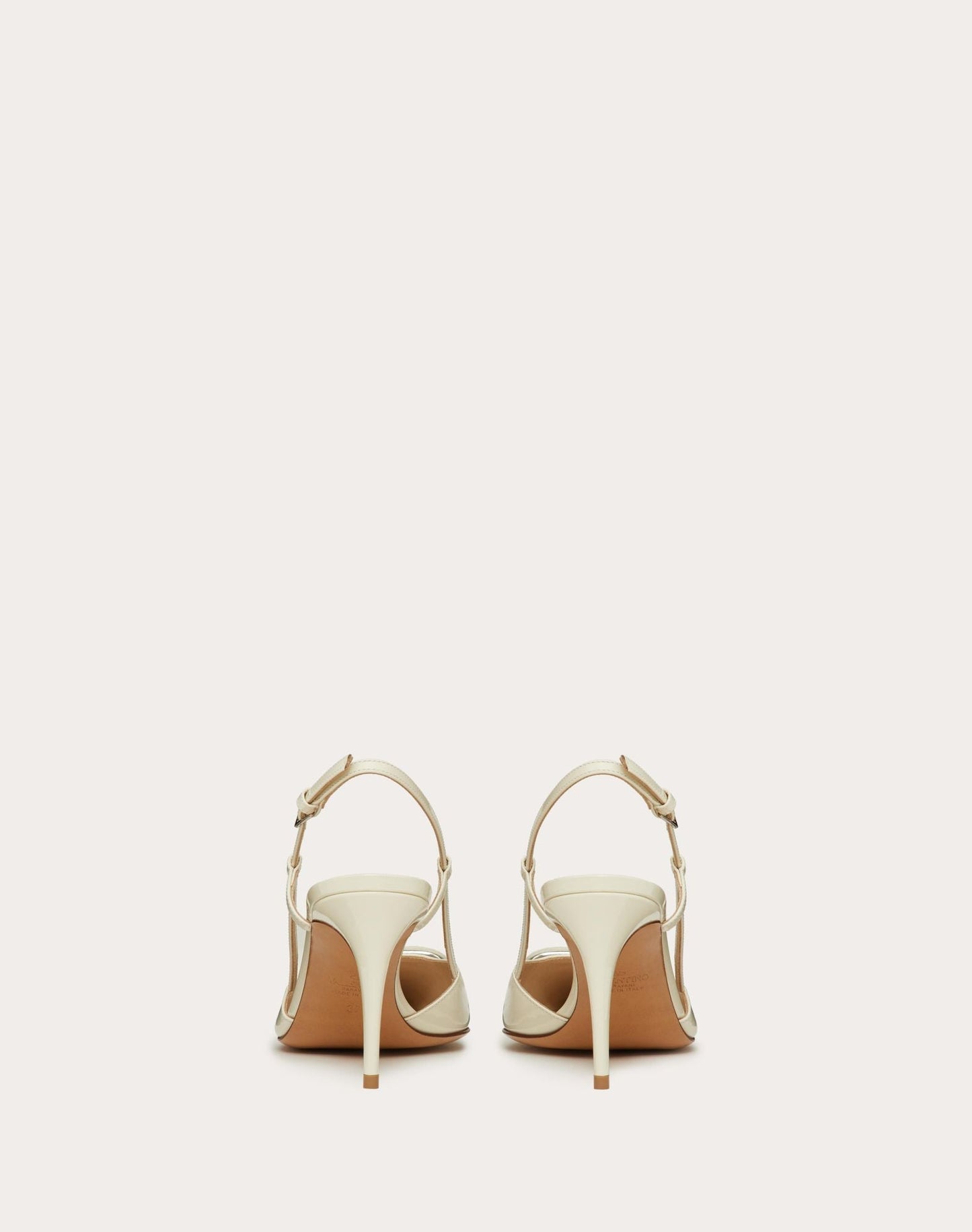 Valentino White Lace Up Heels