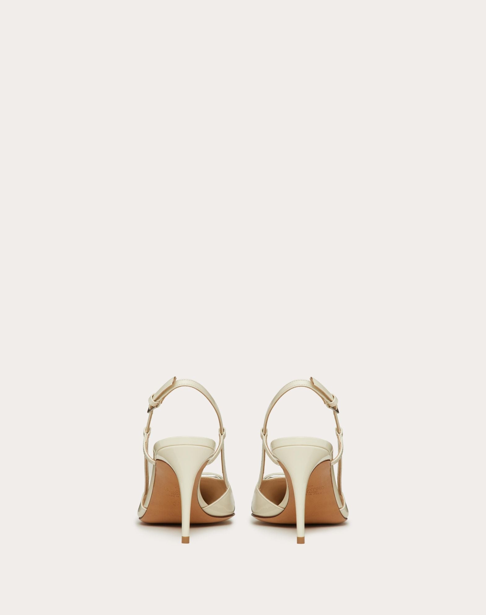 Valentino White Lace Up Heels