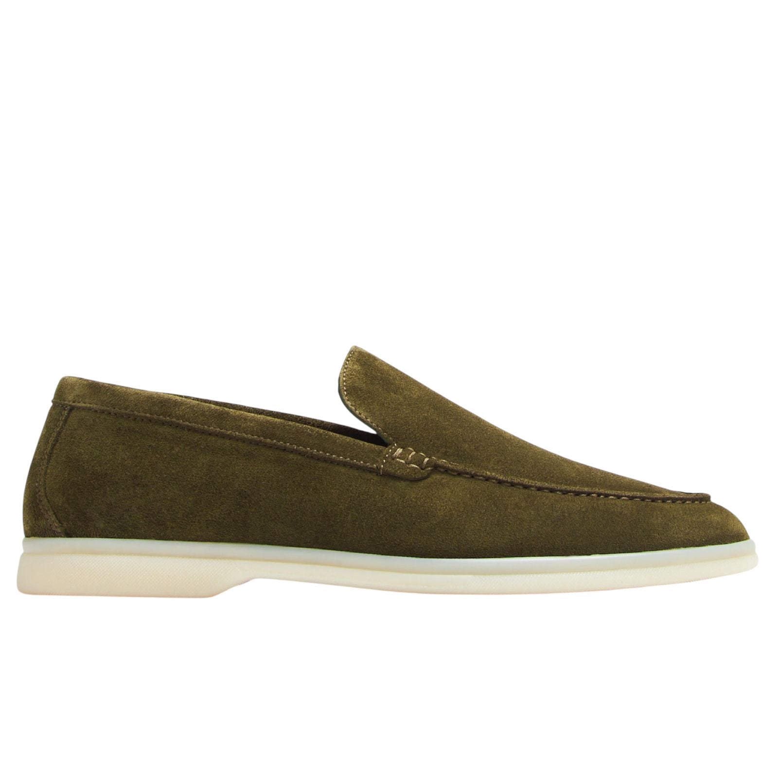 Loro Piana Summer Walk Loafers Suede Murano Green