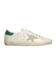 Golden Goose Super-Star Low-Top Sneakers – White Leather & Green Heel Tab (Men’s)