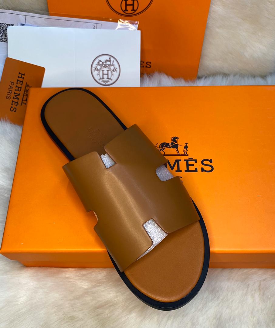 Hermes Izmir Gold Sandals