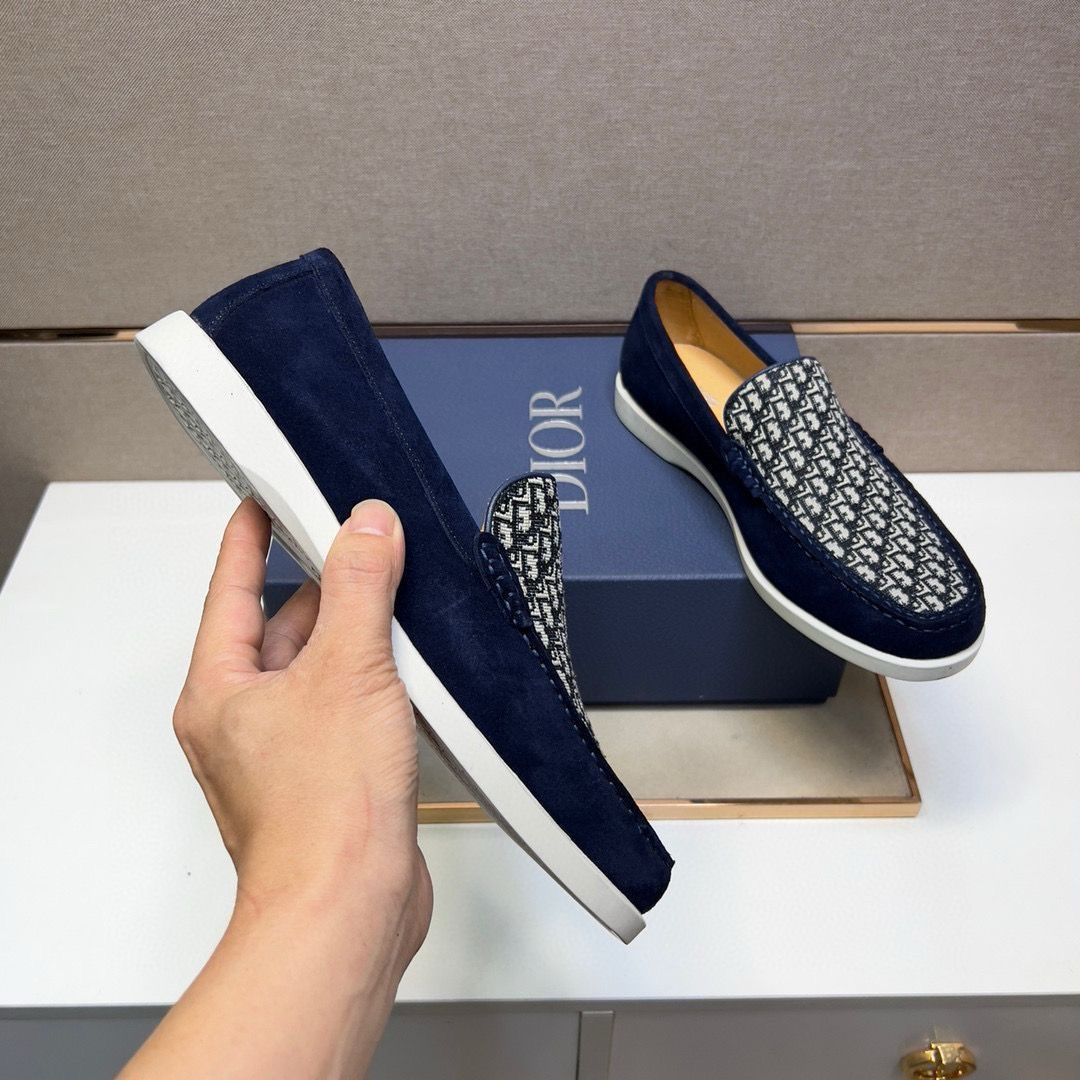 Dior Navy Blue Men's Loafers
