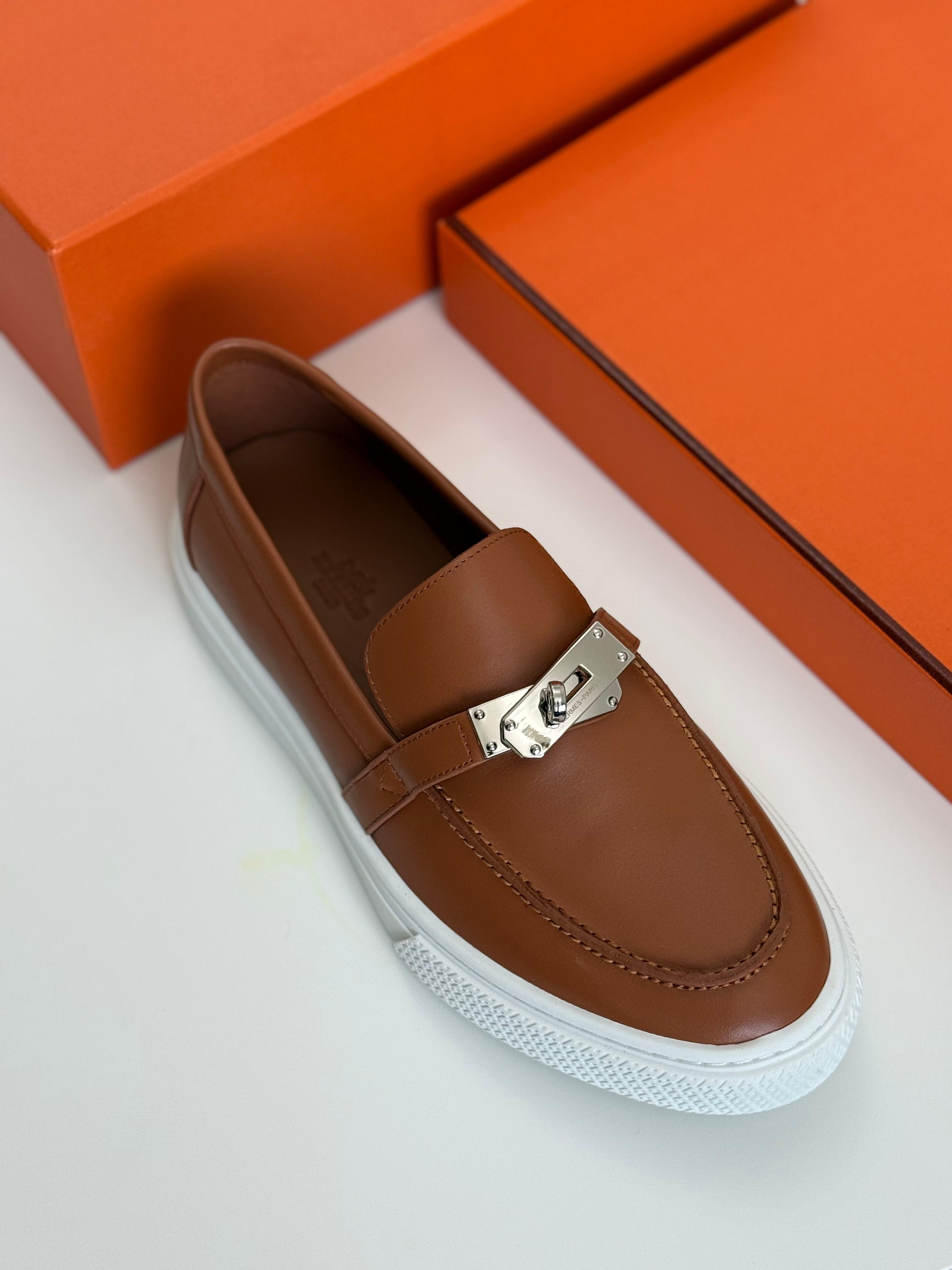 Hermès Destin Brown Men's Loafers