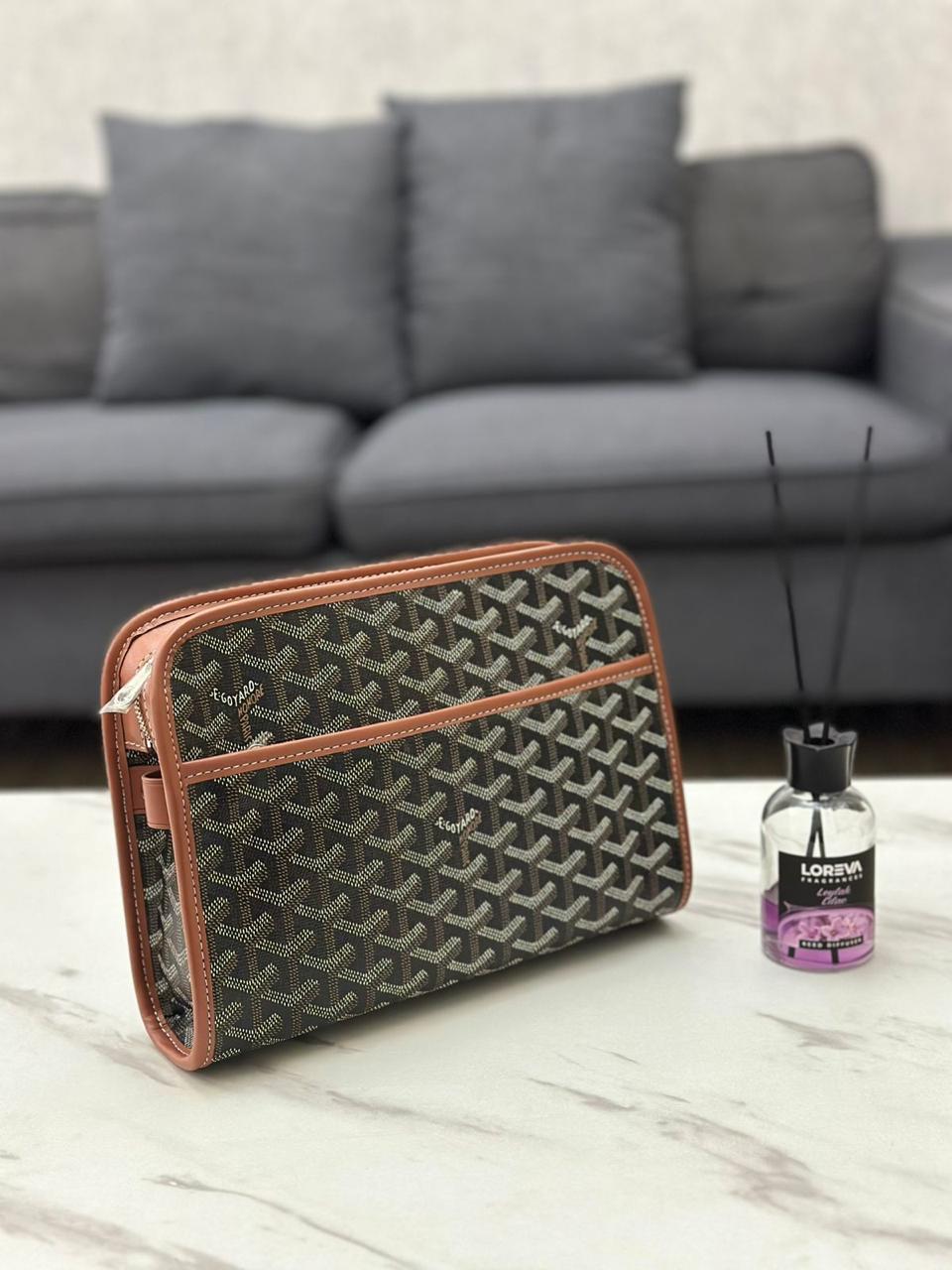 Goyard Jouvence Toiletry Bag '' Brown ''