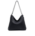 Chanel Bag | Hobo Shoulder Bag With A Ribbed Texture And Silver Chain Straps.