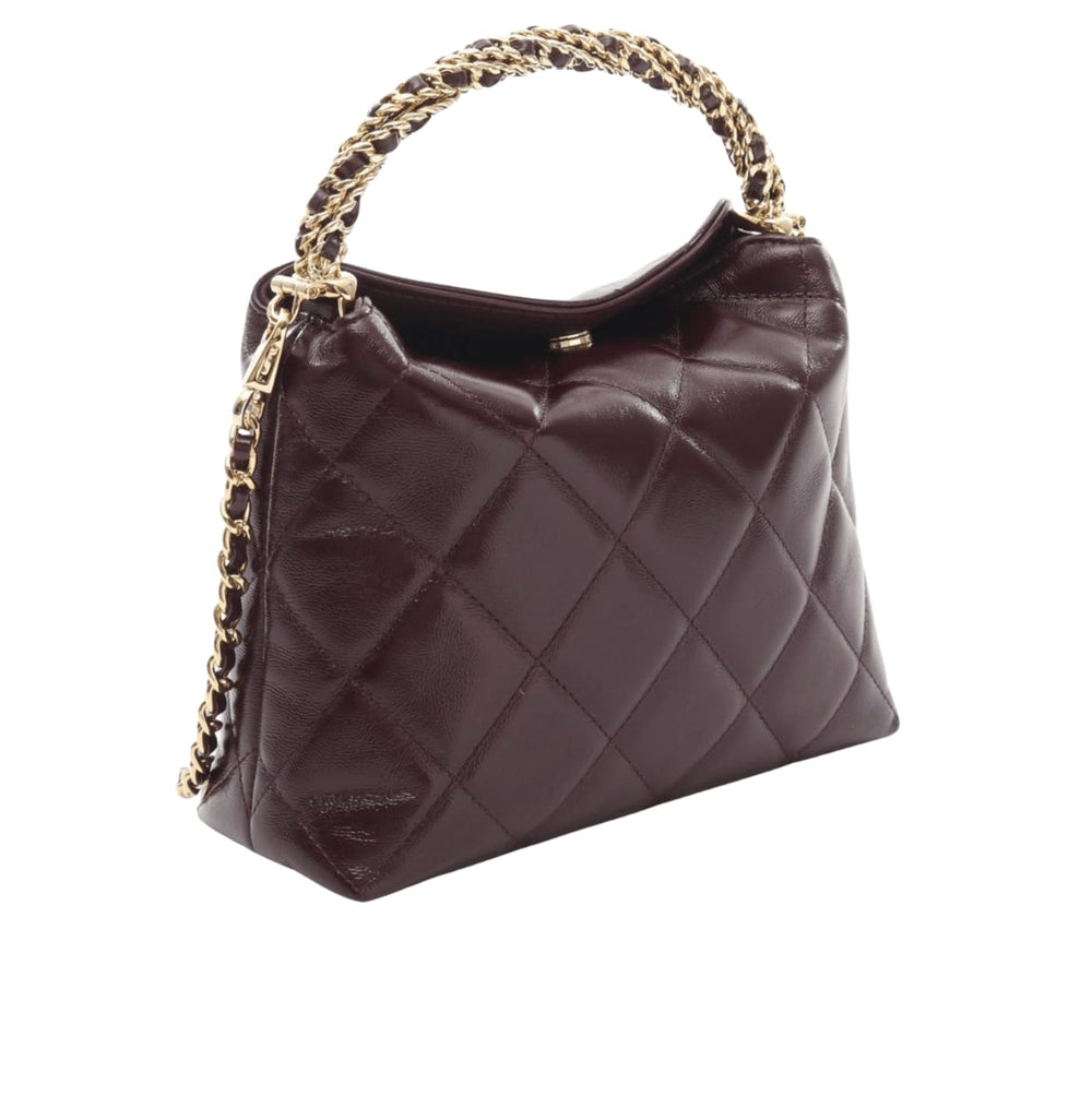 Chanel Bag | Hobo Bag In A Deep Burgundy, Quilted Leather With Gold-tone Hardware.