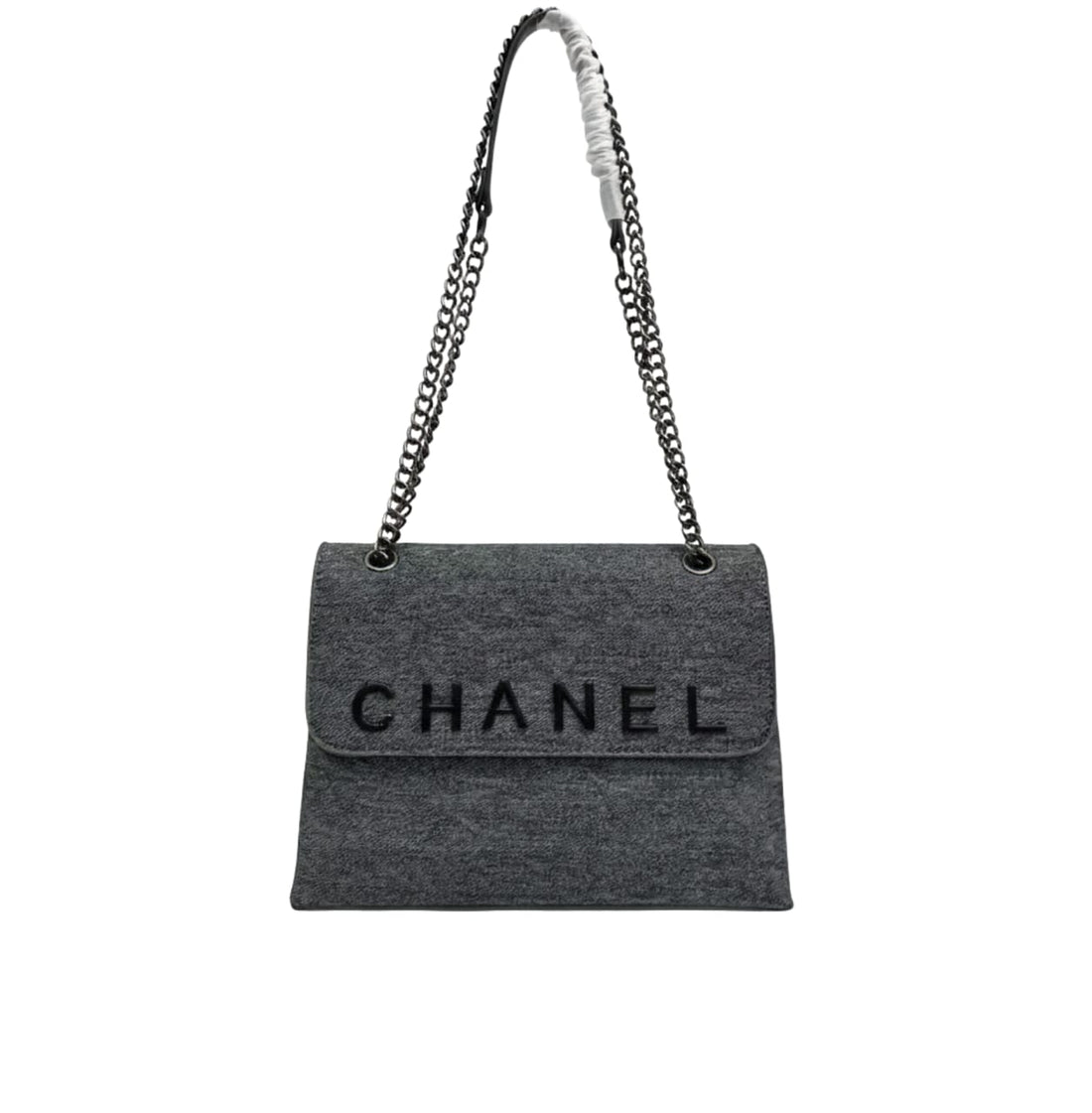 Chanel Bag | Shoulder Bag In A Felted Material With A Black Logo.