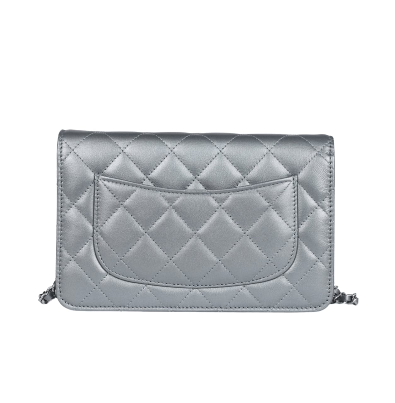 Chanel Bag | Classic Wallet On Chain Silver Metallic