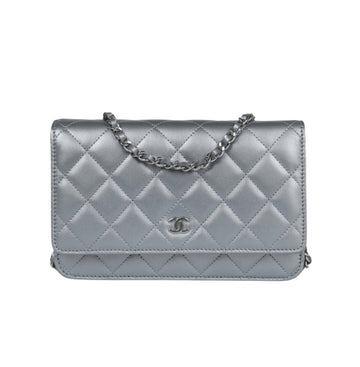 Chanel Bag | Classic Wallet On Chain Silver Metallic