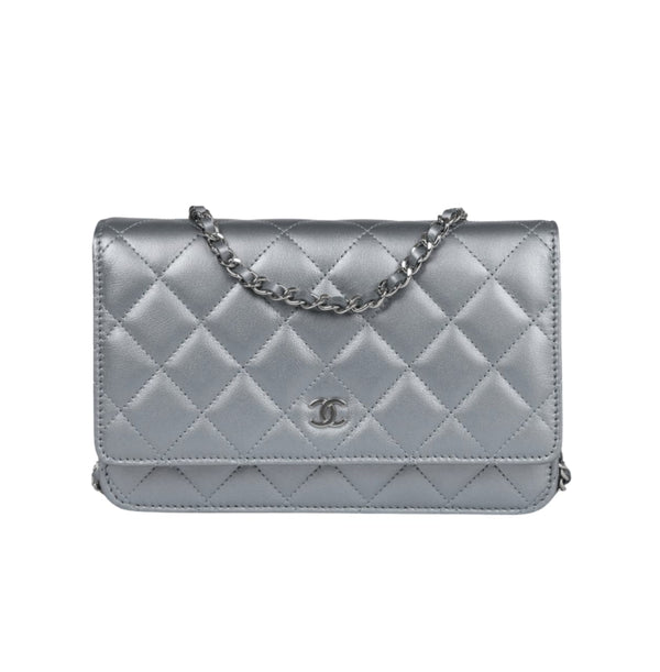 Chanel Bag | Classic Wallet On Chain Silver Metallic