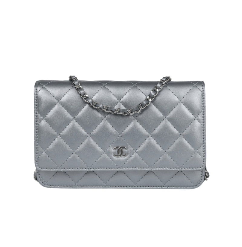 Chanel Bag | Classic Wallet On Chain Silver Metallic