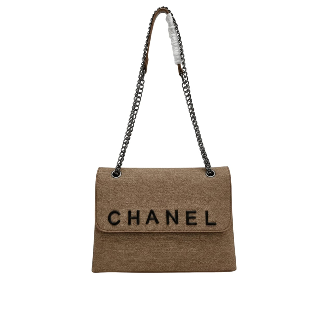 Chanel Bag | Flap Bag In Beige Jersey Material