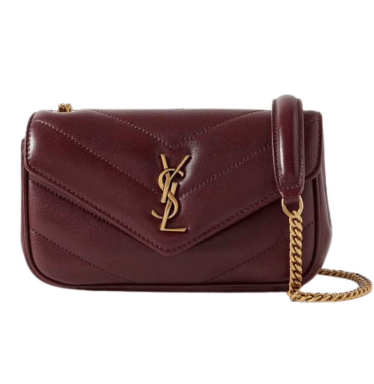 Saint Laurent Bag | Loulou Mini Bag In A Burgundy Or Red Hue