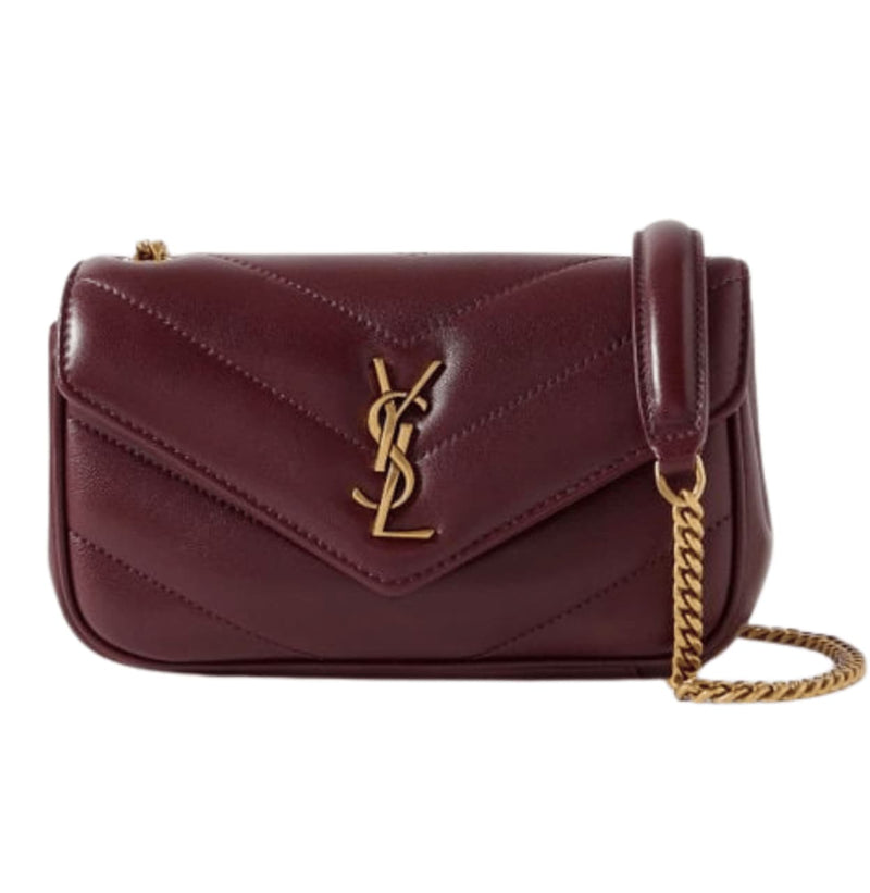 Saint Laurent Bag | Loulou Mini Bag In A Burgundy Or Red Hue