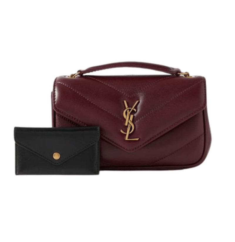 Saint Laurent Bag | Loulou Mini Bag In A Burgundy Or Red Hue