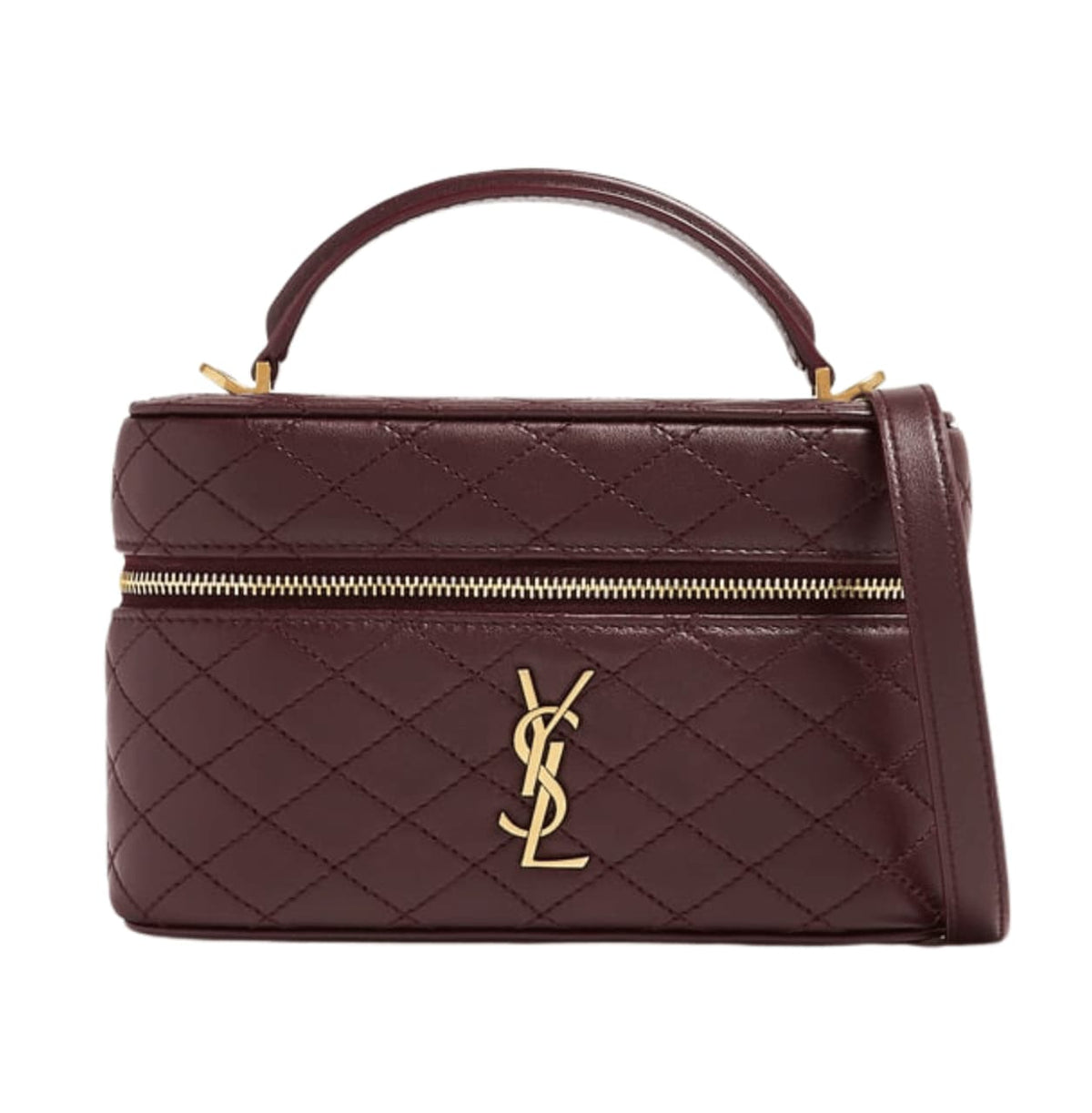 Saint Laurent Bag | Gaby Vanity Bag In A Rich, Burgundy Color.