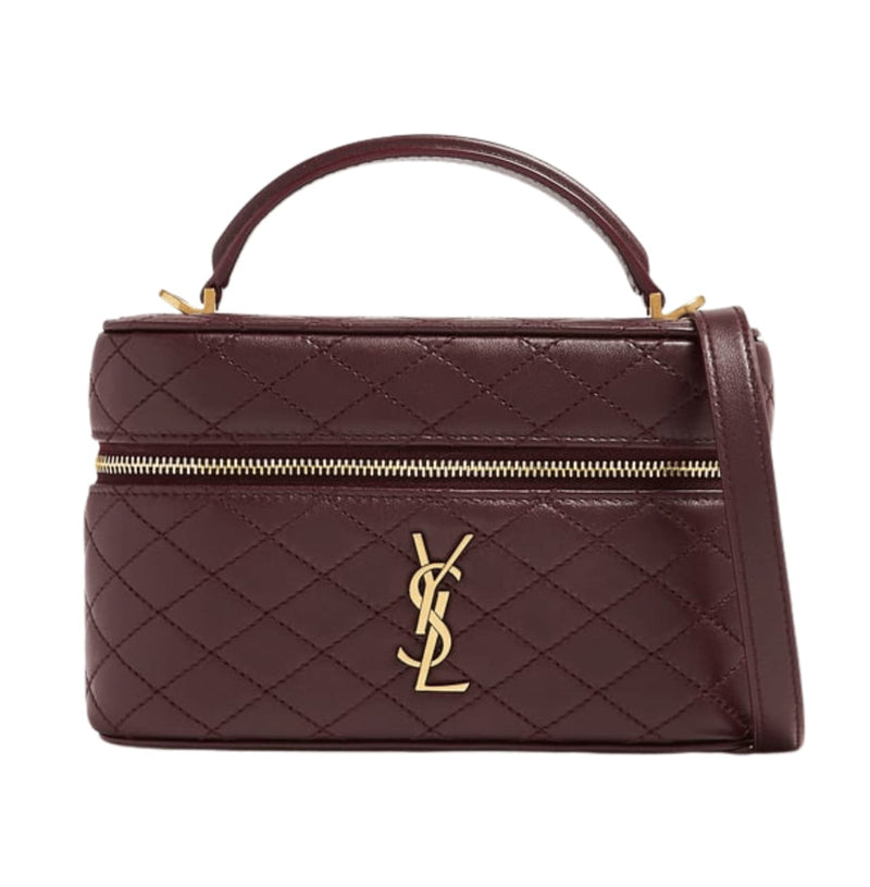 Saint Laurent Bag | Gaby Vanity Bag In A Rich, Burgundy Color.