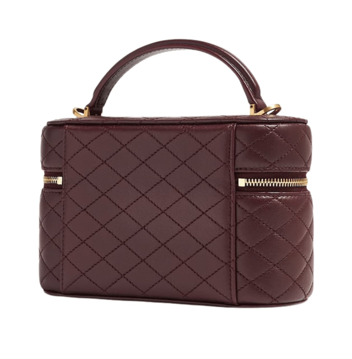 Saint Laurent Bag | Gaby Vanity Bag In A Rich, Burgundy Color.