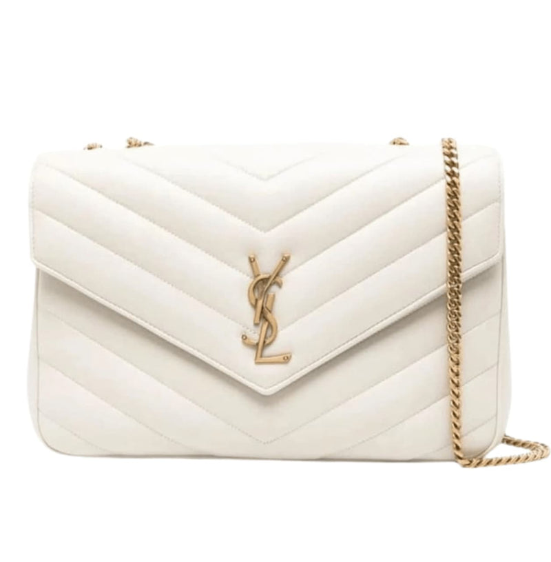 Saint Laurent Bag | Loulou Shoulder Bag In A Cream Or White Color