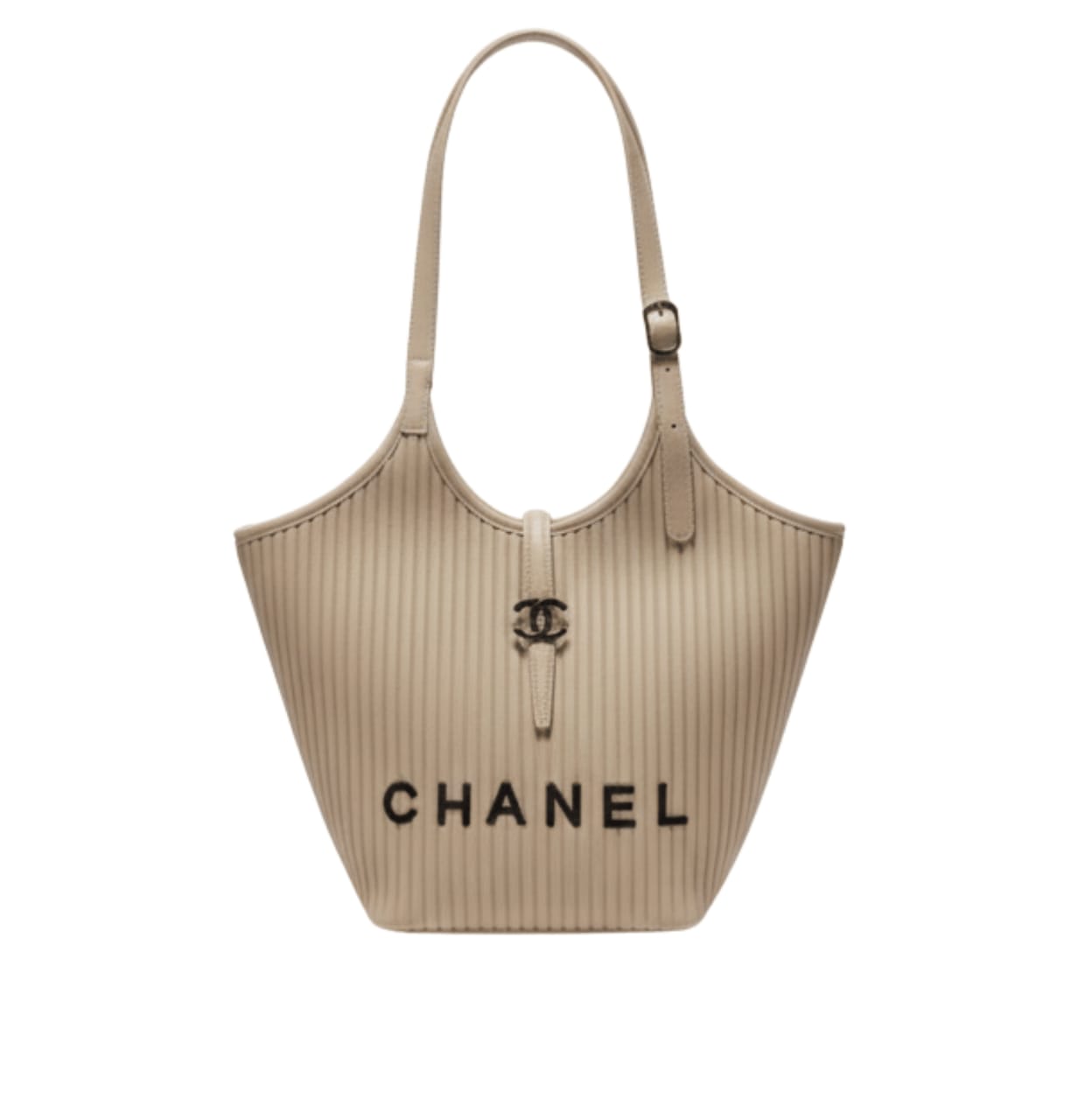 Chanel Bag | Women's Bag With Vertical Ribbing And A Logo Detail