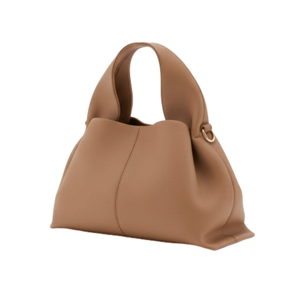 Polène Bag | Numéro Neuf Mini Bag In Textured Taupe Leather