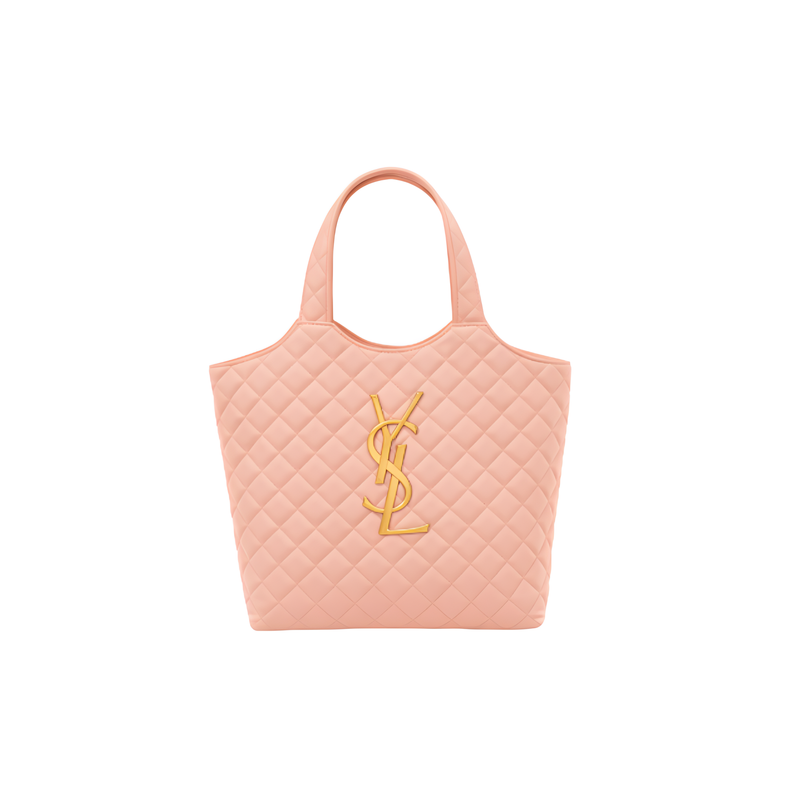 YSL Bag | Icare Maxi Quilted Lambskin Tote Pale