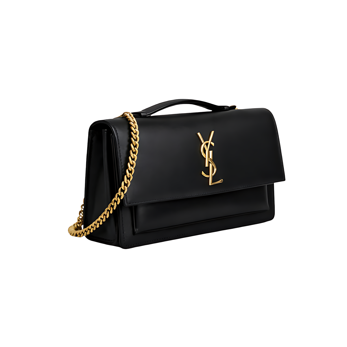 Saint Laurent Bag | Sunset Bag.made From Smooth Or Crocodile-embossed Calfskin Leather