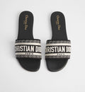 Christian Dior Dway Black Logo Slides