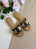 Chanel Interlocking CC Sandals in Beige