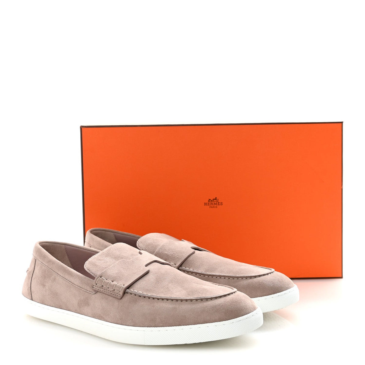Hermès Job Loafer 'Rose Pâle Suede'