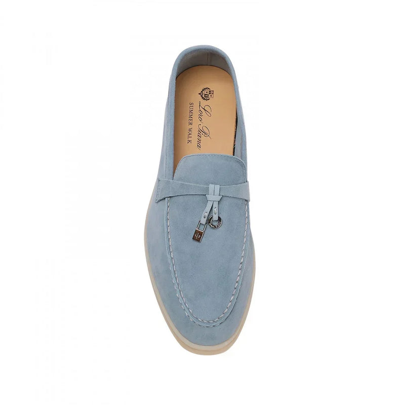 Loro Piana  Women's Loafers |  Summer Charms Walk Light Blue